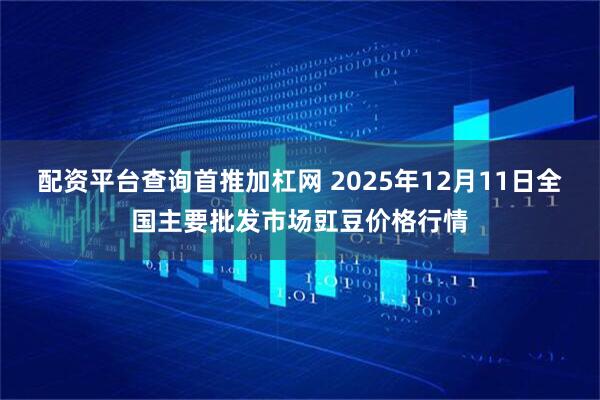 配资平台查询首推加杠网 2025年12月11日全国主要批发市场豇豆价格行情